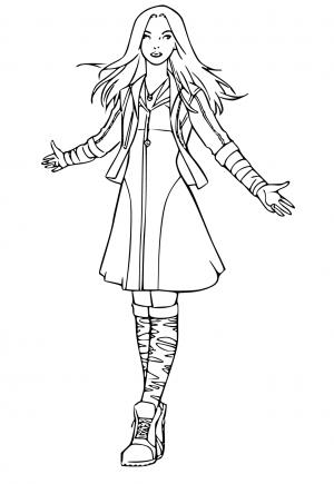 Free printable scarlet witch coloring pages for adults and kids