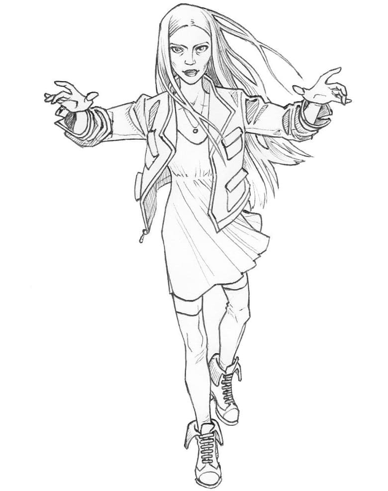 Scarlet witch coloring pages