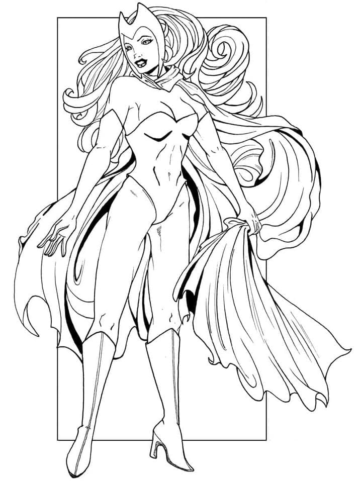 Scarlet witch coloring pages