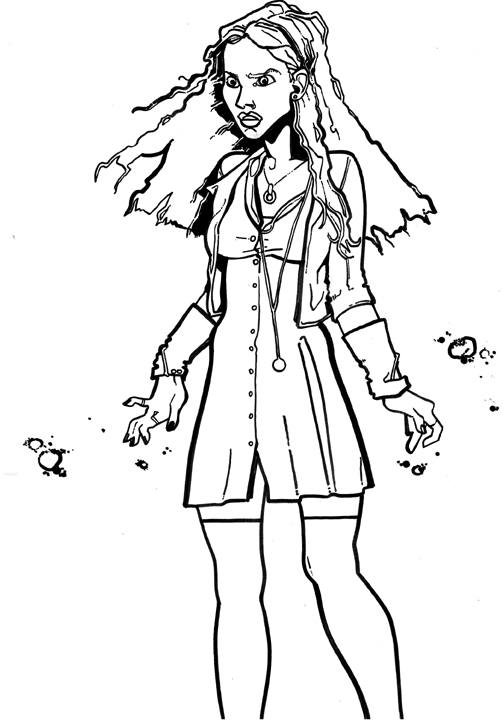 Scarlet witch colouring page by crow on