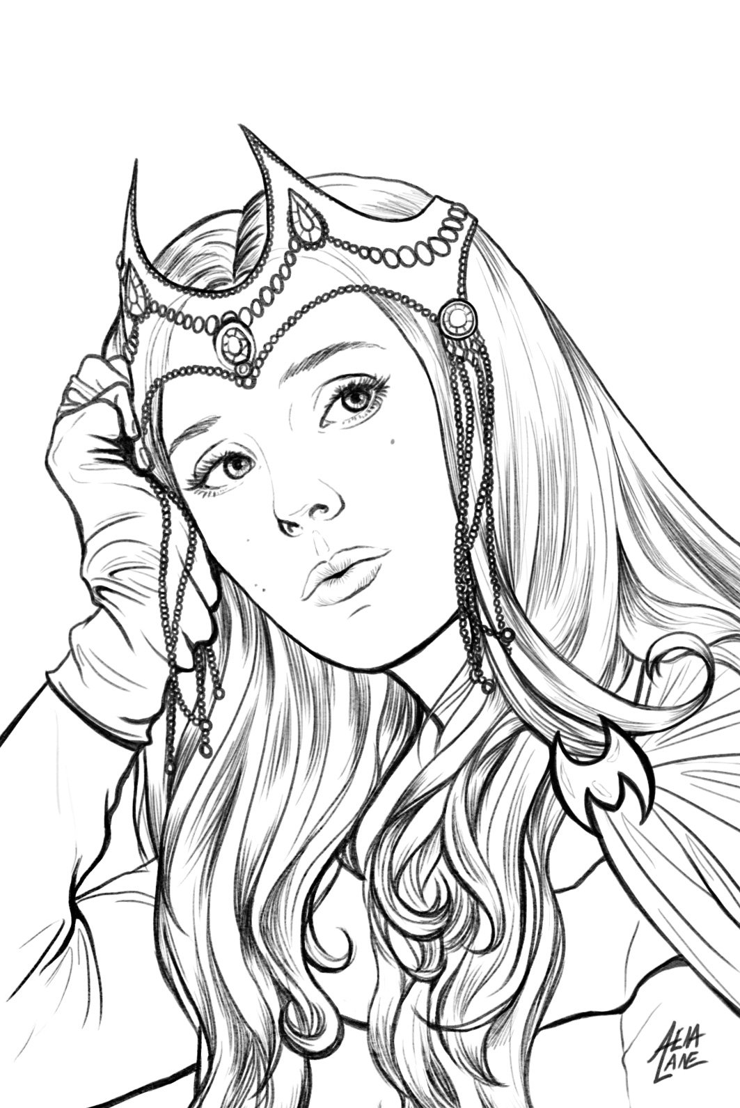 Lena draws things â on x wandamaximoff fanart bining kevinwadas scarletwitch redesign with her mcu likeness i might have had too much fun with her hair httpstcoamxyzjqy x