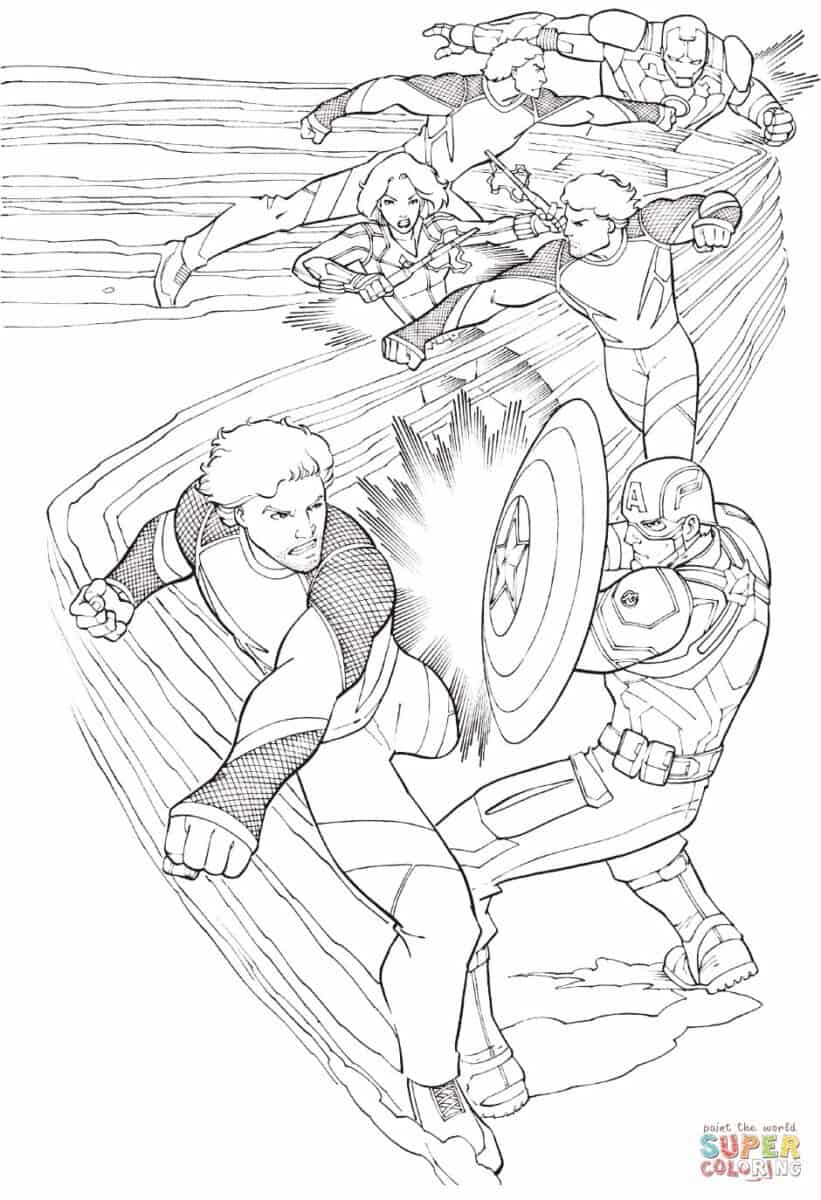 Avengers coloring pages for free