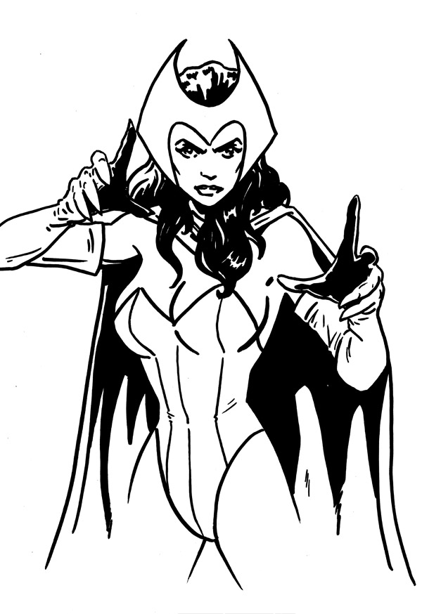 Scarlet witch sketch by tomcrielly on