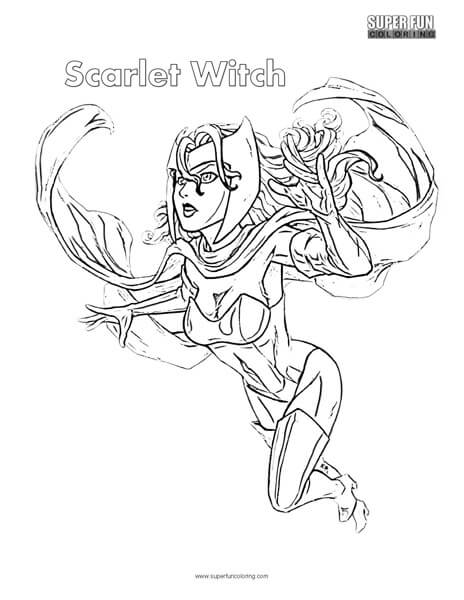 Scarlet witch coloring page