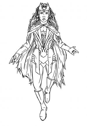 Free printable scarlet witch coloring pages for adults and kids