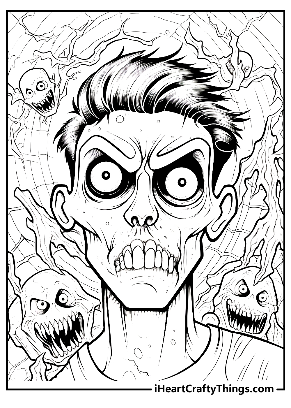 Creepy coloring pages free printables