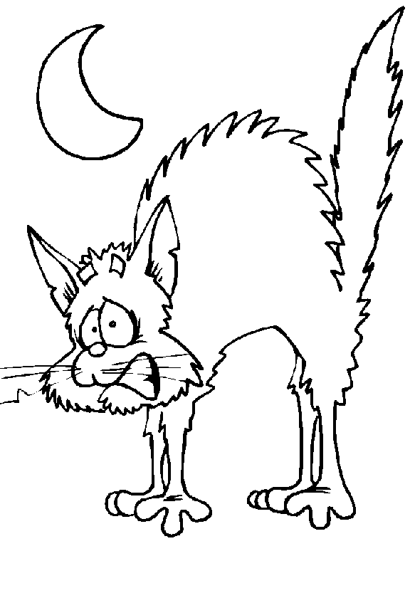 Halloween cat coloring pages purple kitty