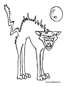 Halloween cat coloring pages