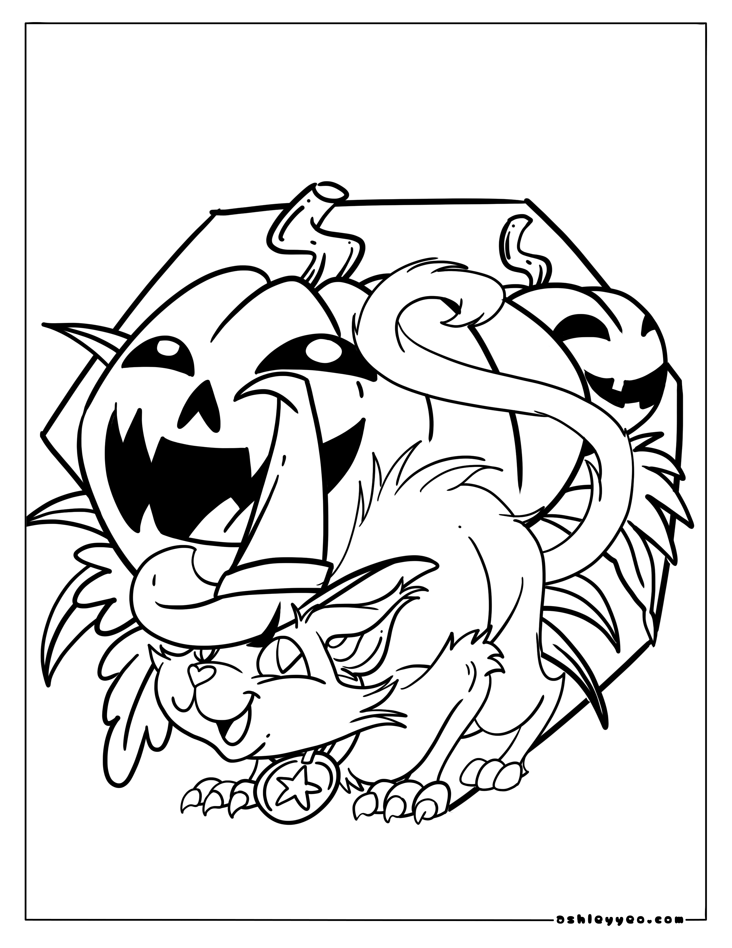 Free halloween cat coloring pages for kids