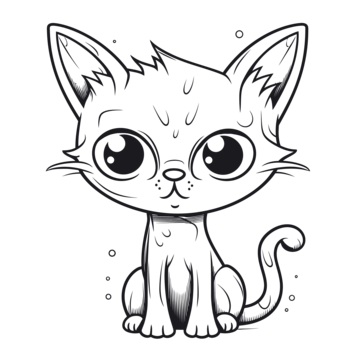 Scary cat outline png transparent images free download vector files