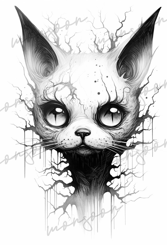 Halloween horror cats coloring book digital â monsoon publishing usa