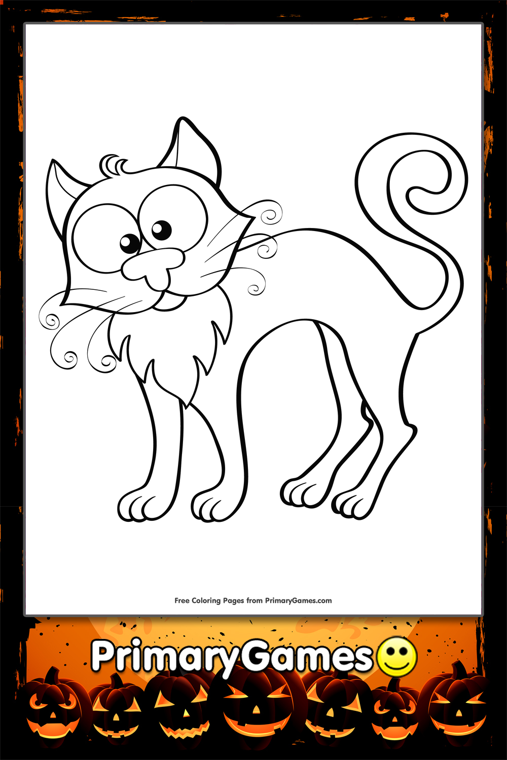 Cute cat coloring page â free printable pdf from