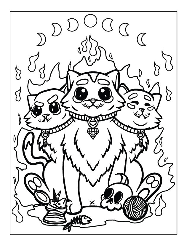 Creepy cute kawaii coloring pages a spooky twist on adorable made by teachers