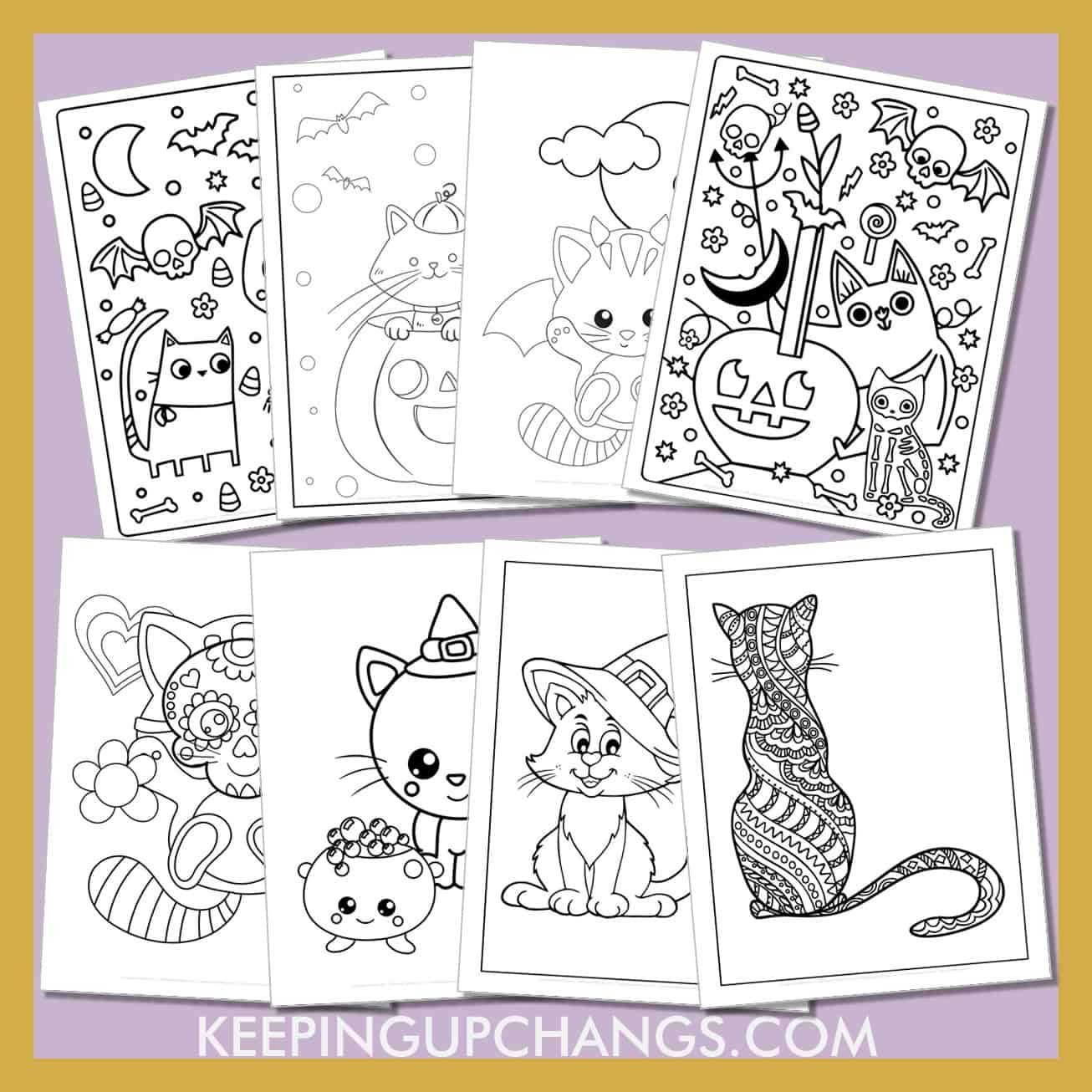 Best free halloween cat coloring pages top downloads
