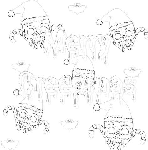 Ive got a free creepy christmas coloring page for you today â dark whimsical art