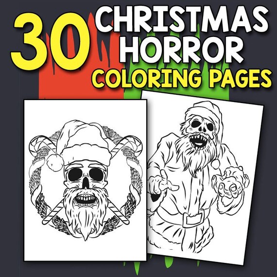 Sale frightfully festive christmas horror coloring pages goregeous christmas coloring book for adults filled with the jolly undead pdf