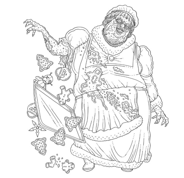 Iclist previews beauty of horror ghosts of christmas coloring book sc