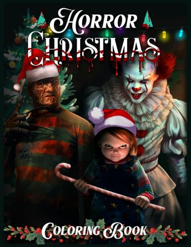 Horror christmas coloring book an amazing horror christmas coloring pages to have fun and relax great idea gift for horror fans by eduardo fernandes