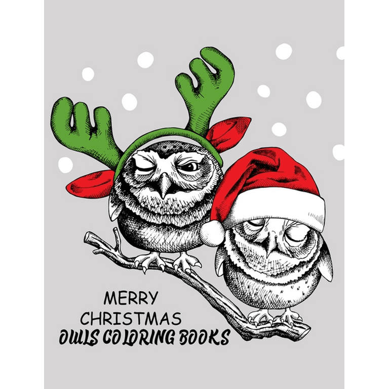 Merry christmas owls coloring books the best christmas stocking stuffers gift idea for girls ages