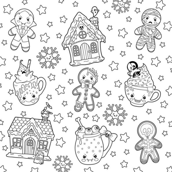 The creepy cute goth coloring book pretty scary coloring pages for year