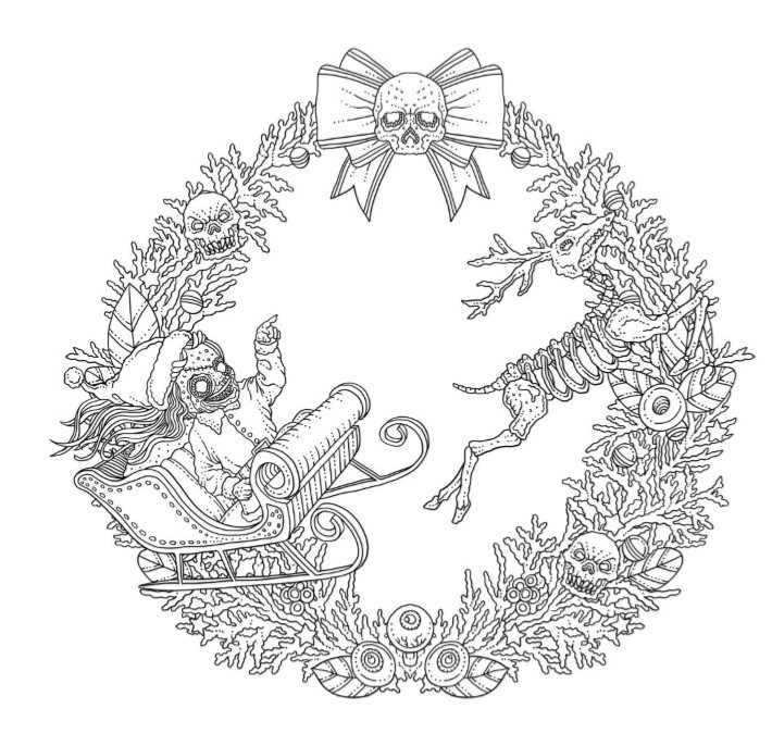 Iclist previews beauty of horror ghosts of christmas coloring book sc