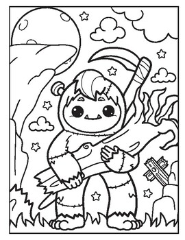 Creepy kawaii kingdom cute adorable coloring pages craft activity