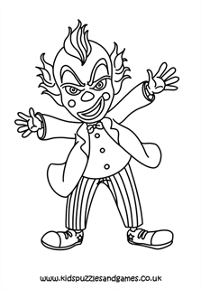 Creepy clown louring page