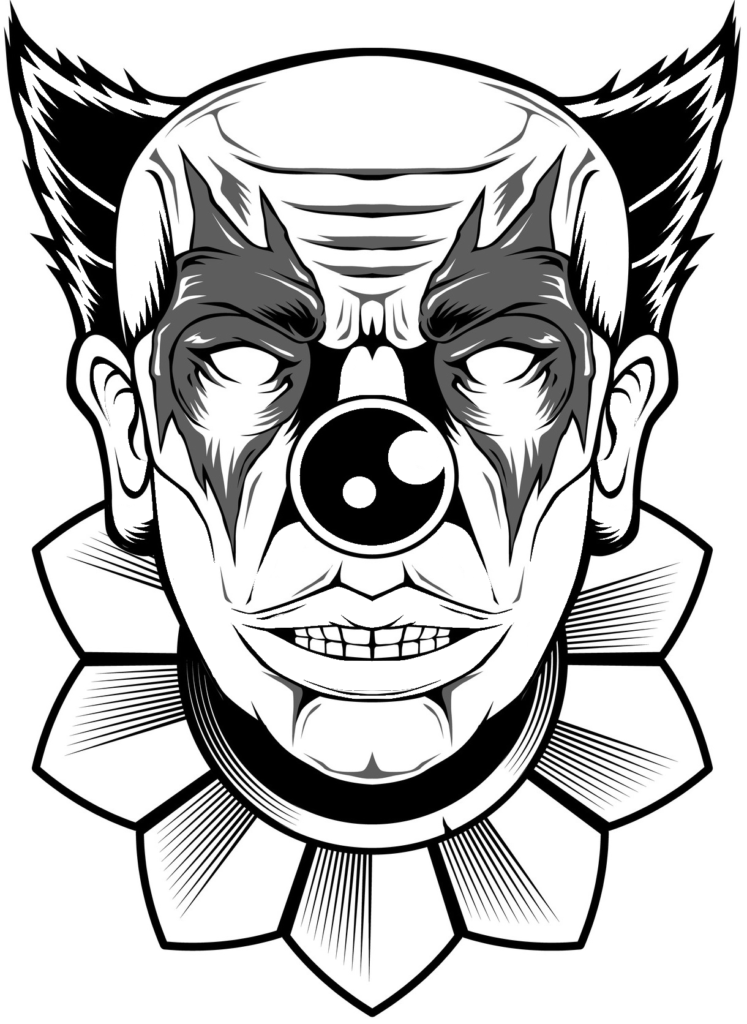 Killer clowns coloring book scary clown drawing jason drawing drawing cartoon faces