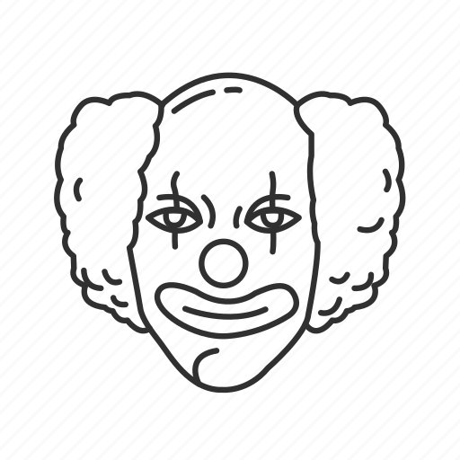 Clown creepy evil clown halloween icon