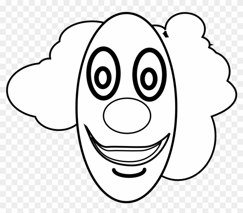 Creepy clown face coloring book colouring black white