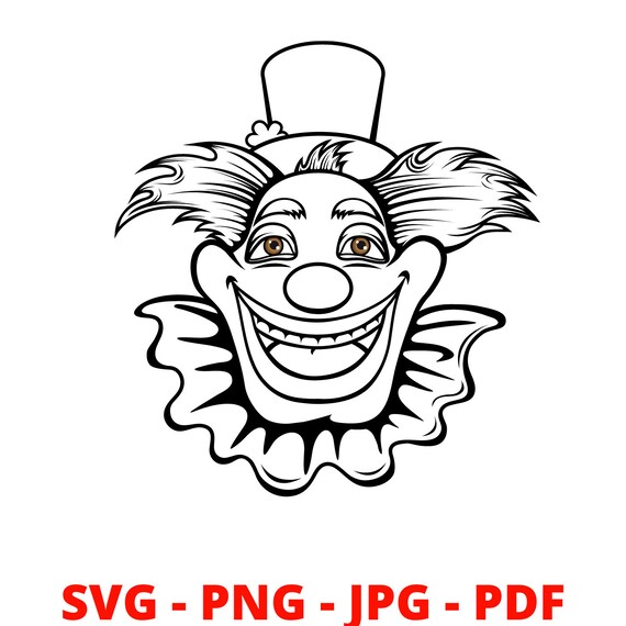 Horror clown svg halloween svg horror svg scary svg clipart cricut svg files