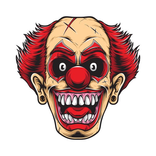 Thousand creepy clown face royalty