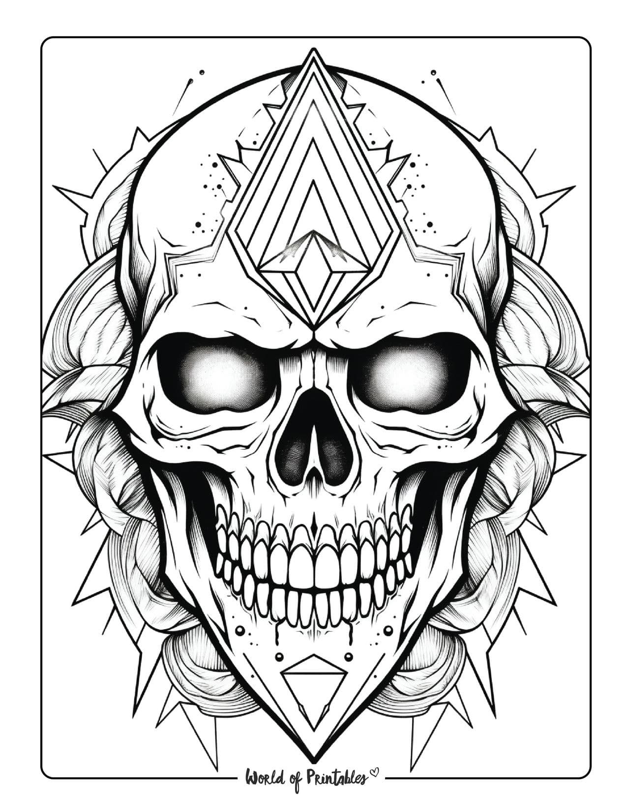 Skull coloring pages