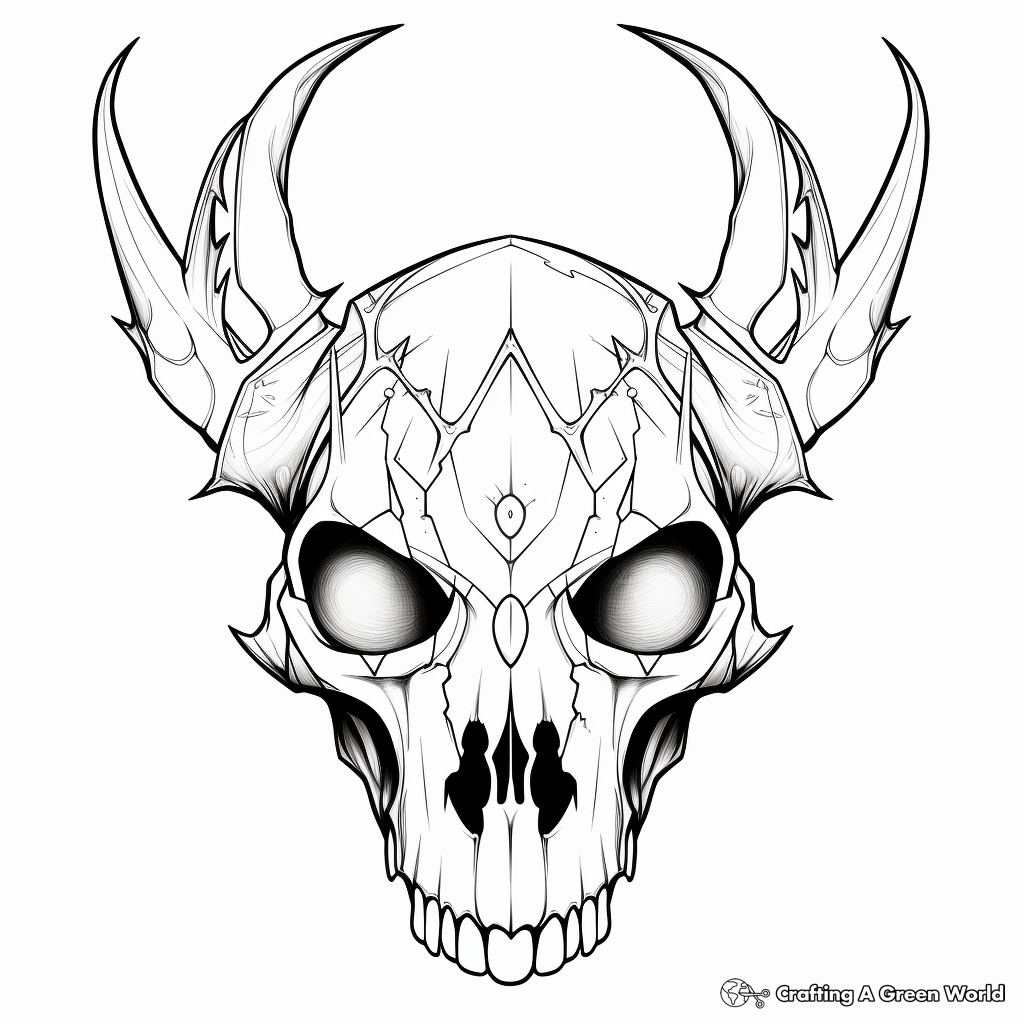 Deer skull coloring pages