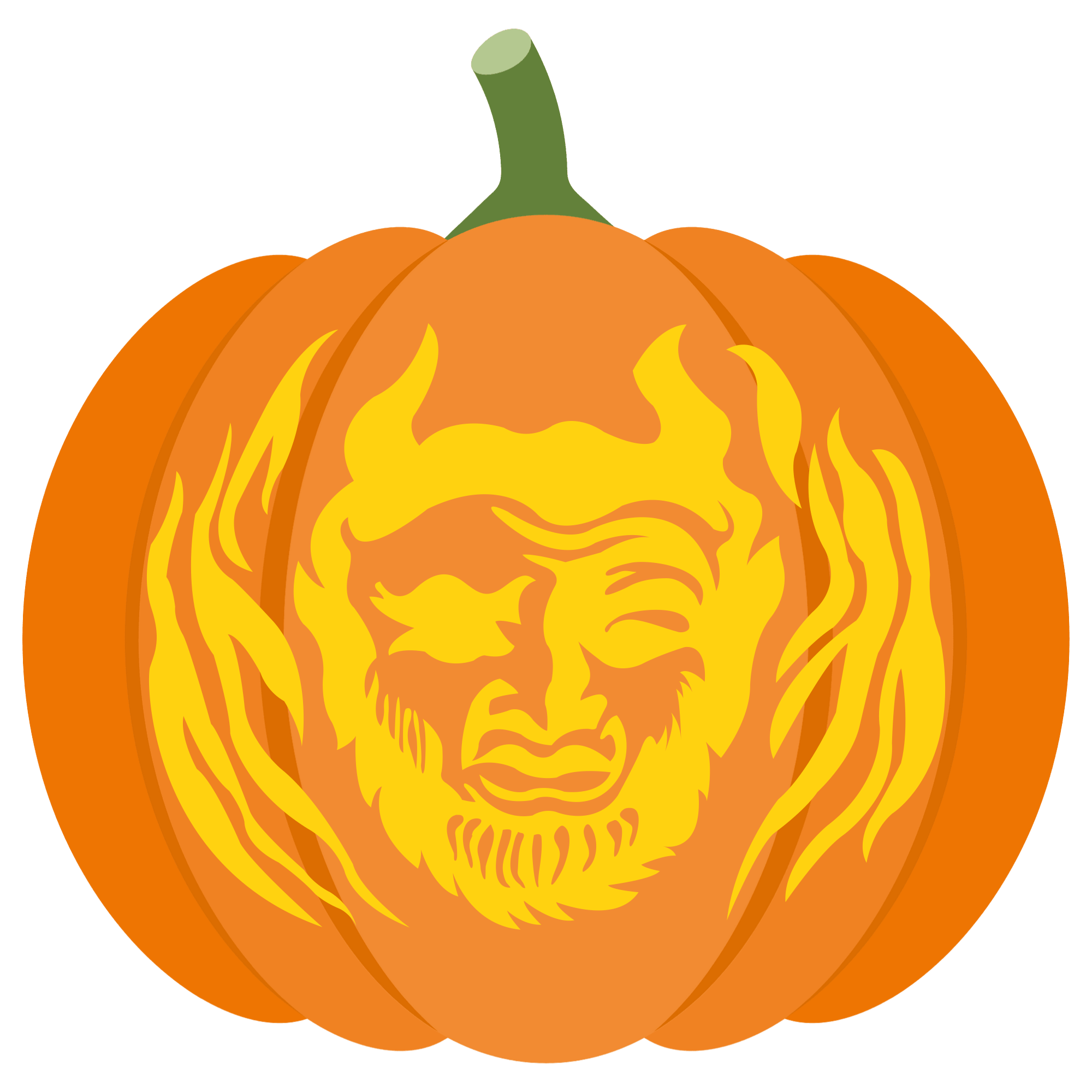 Old devil pumpkin stencil free printable papercraft templates