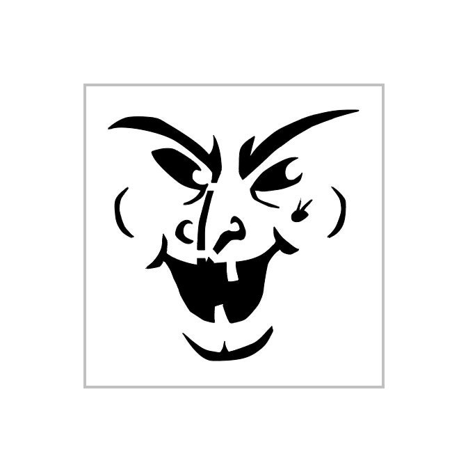 Evil witch face stencil halloween scary pumpkin carving reusable sheet s