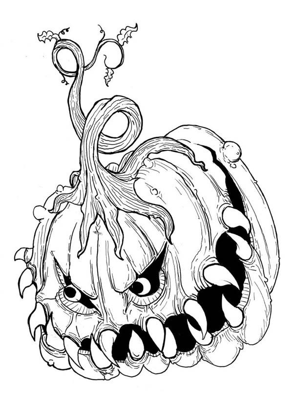 Scary coloring pages pumpkin disegni di halloween pagine di libro da colorare libri da colorare