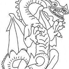 Scary dragon coloring pages