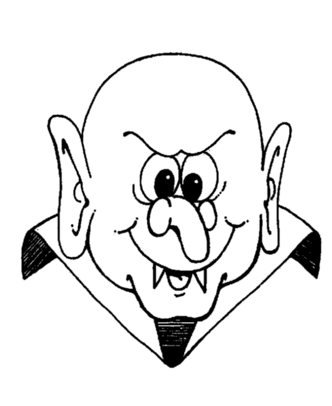 Scary halloween coloring page