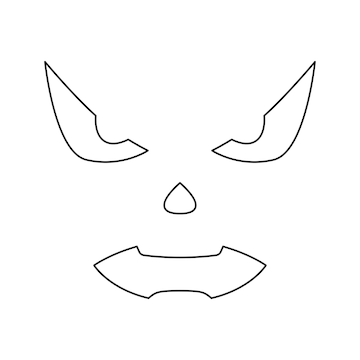 Premium vector coloring page with face of halloween for kids