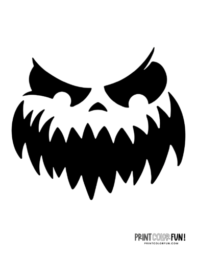 Halloween pumpkin face template stencils for carving jack olanterns the easy way at