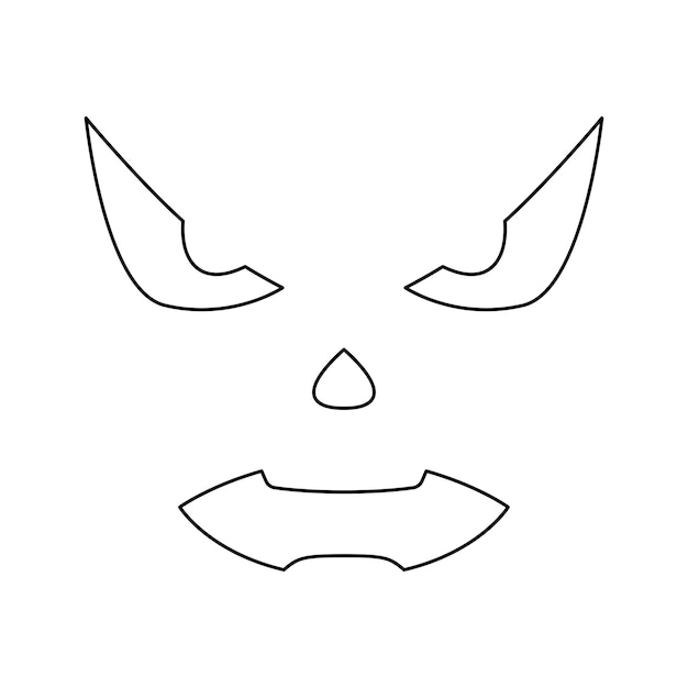 Premium vector coloring page with face of halloween for kids