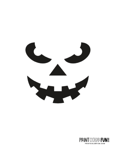Halloween pumpkin face template stencils for carving jack olanterns the easy way at