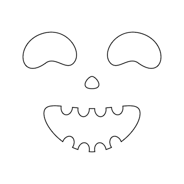 Premium vector coloring page with face of halloween for kids