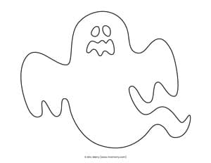 Ghost template printables for halloween crafts mrs merry