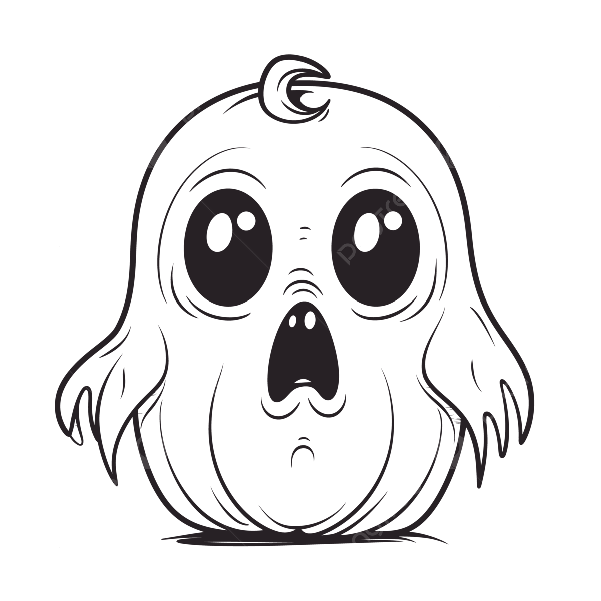 Cute scary ghost coloring page with illustrations of a scary looking monster outline sketch drawing vector monster drawing car drawing ghost drawing png and vector with transparent background for free download
