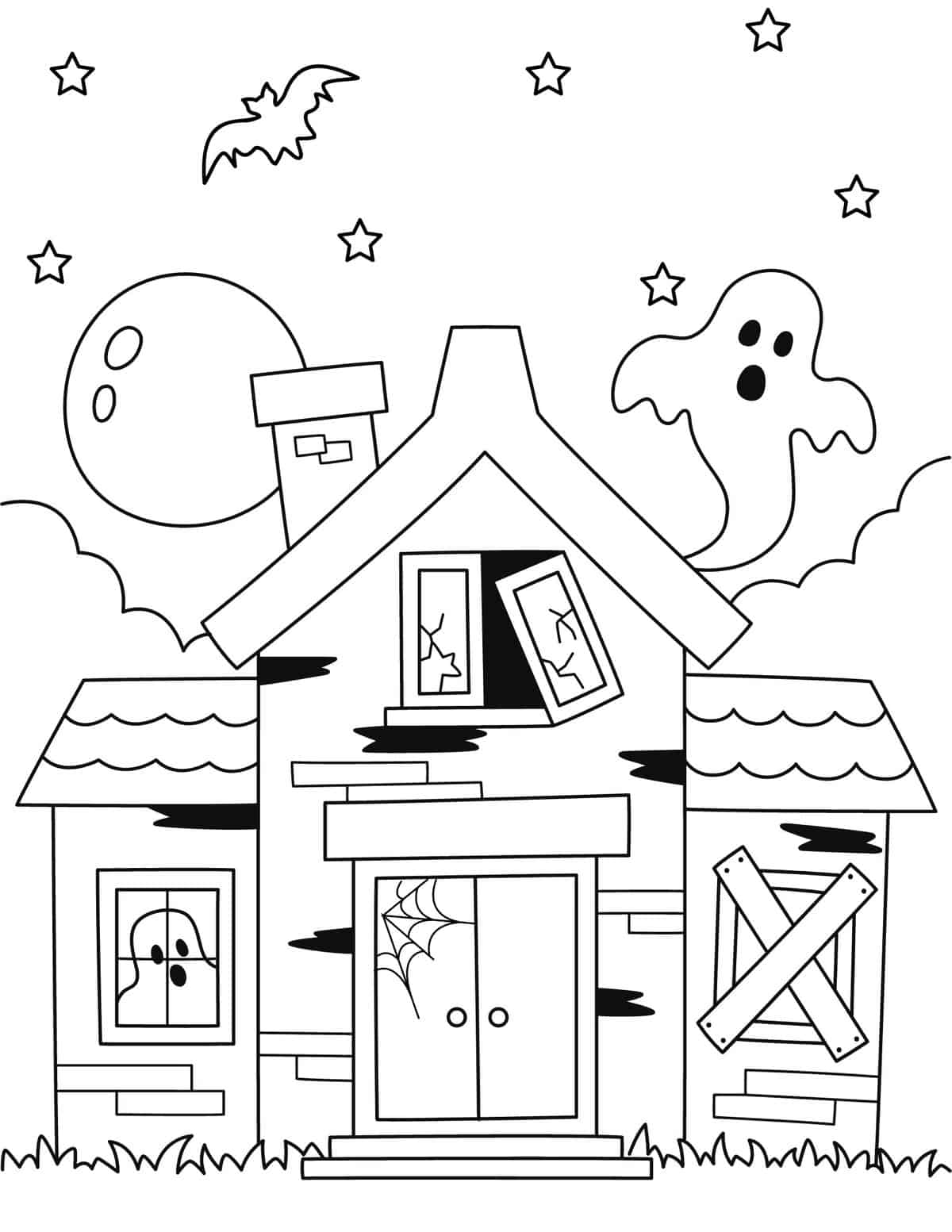 Free halloween coloring pages for kids and adults