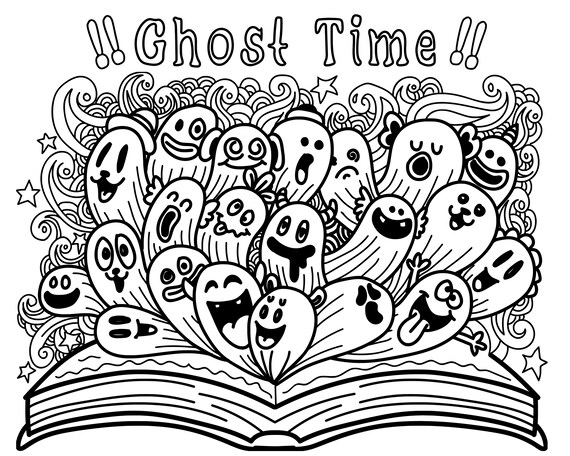 Halloween coloring pages for adults witch spooky pumpkin ghost coloring page bundle downloadable printable coloring sheets for adults