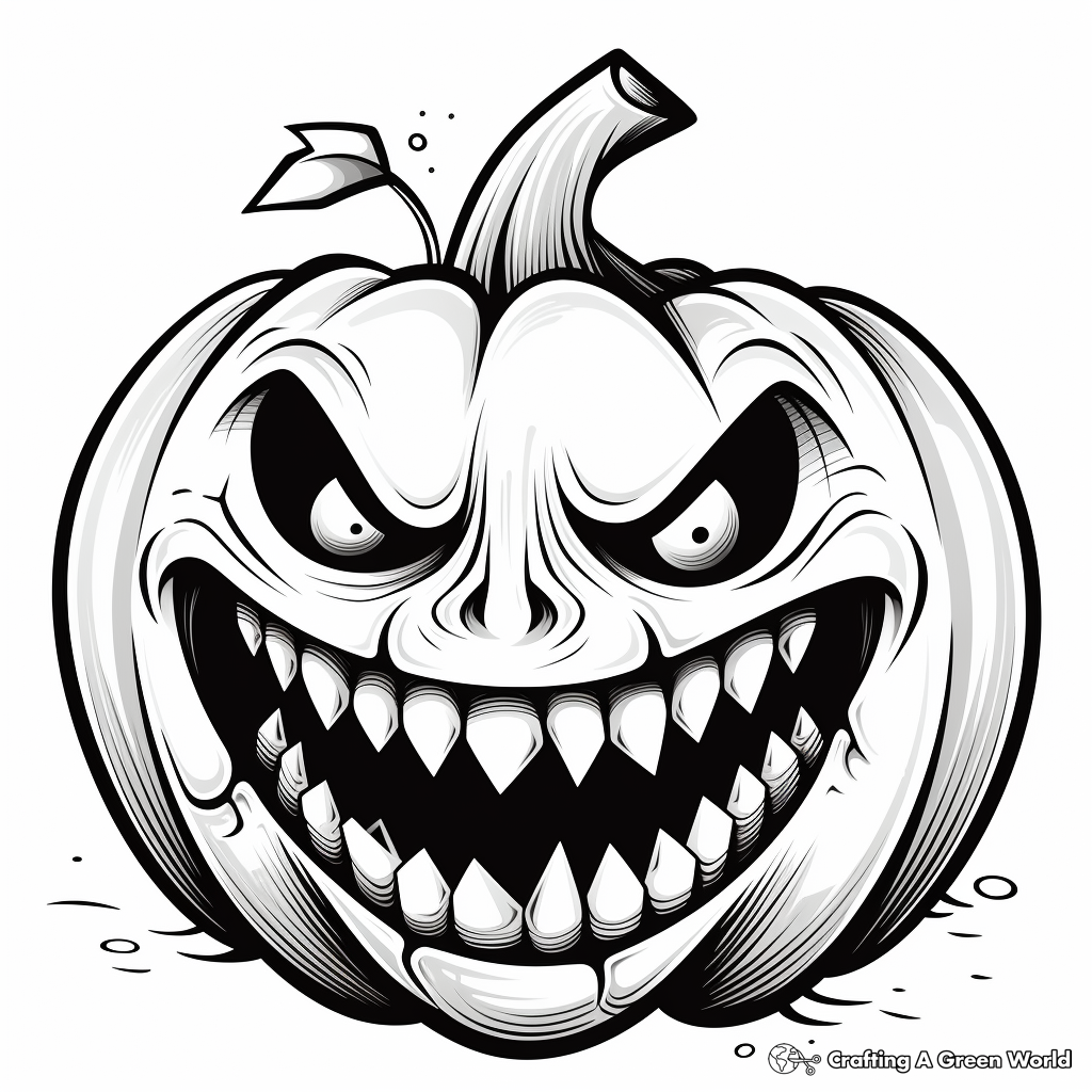 Scary halloween coloring pages