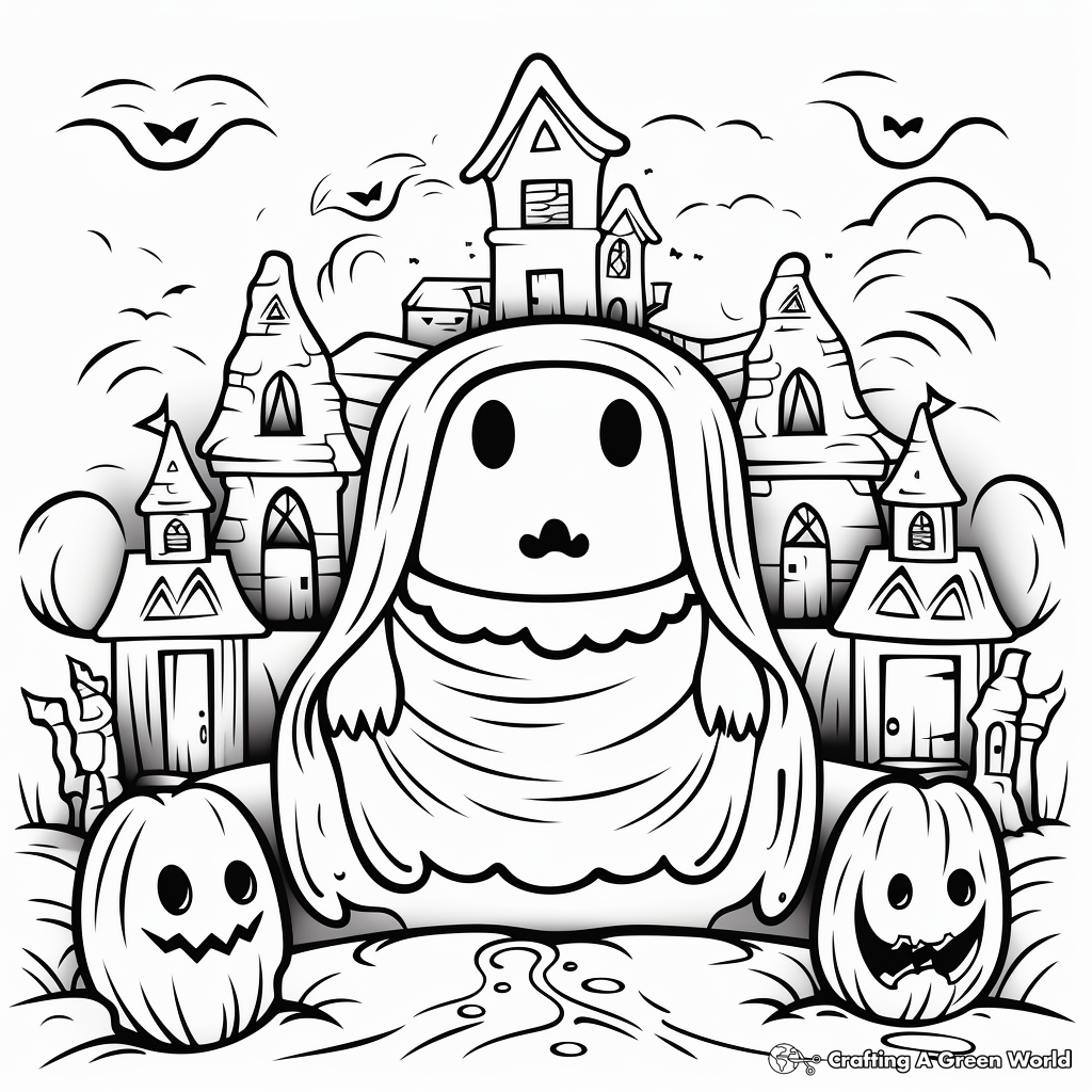 Scary halloween coloring pages